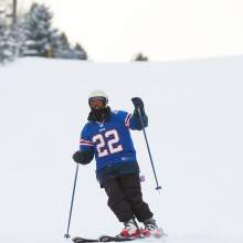 Skier in Bills Jersey